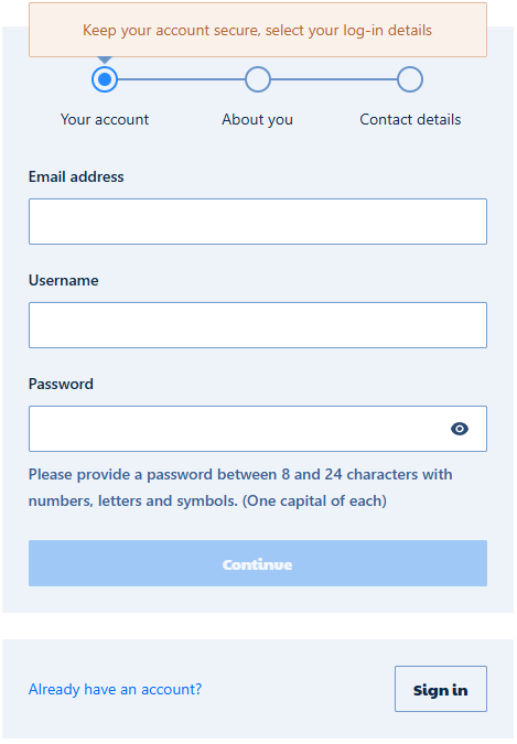 Ripper Casino: Register